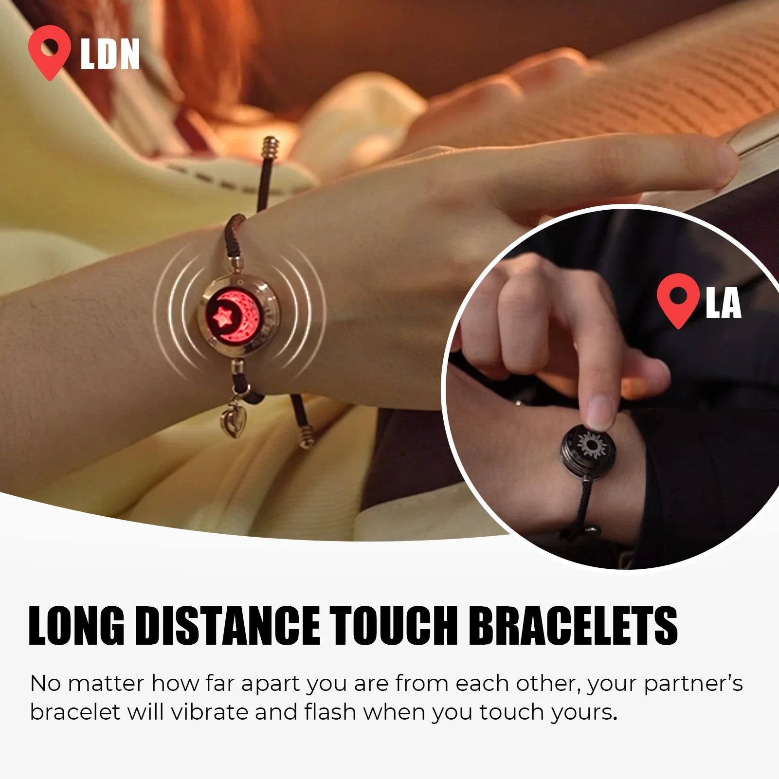 Long Distance Touch Bracelets for Couples: Stay Connected Anytime, Anywhere! - IVY DUCK