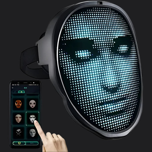 GlowSync™ Customisable Bluetooth LED Face Mask - IVY DUCK